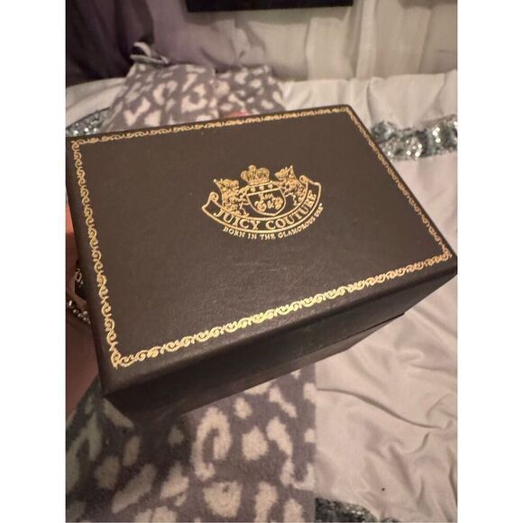 Juicy couture royal heart engagement ring bag charm /fob keychain yellow pave ni - Picture 8 of 8